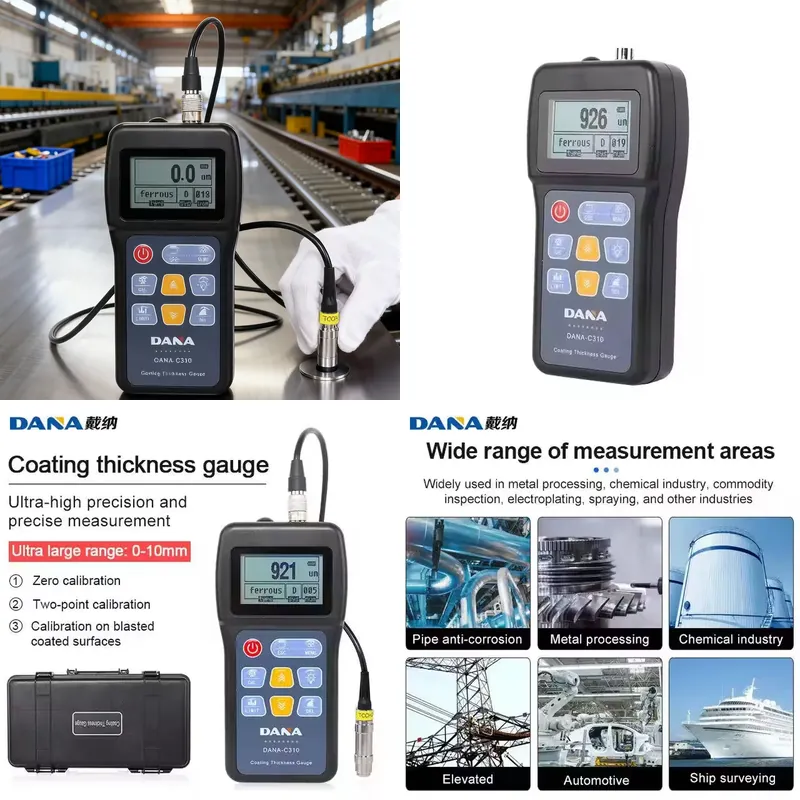 Coating Thickness Gauge Magnetic Eddy - C310 High Precision Professional Magnetic Eddy