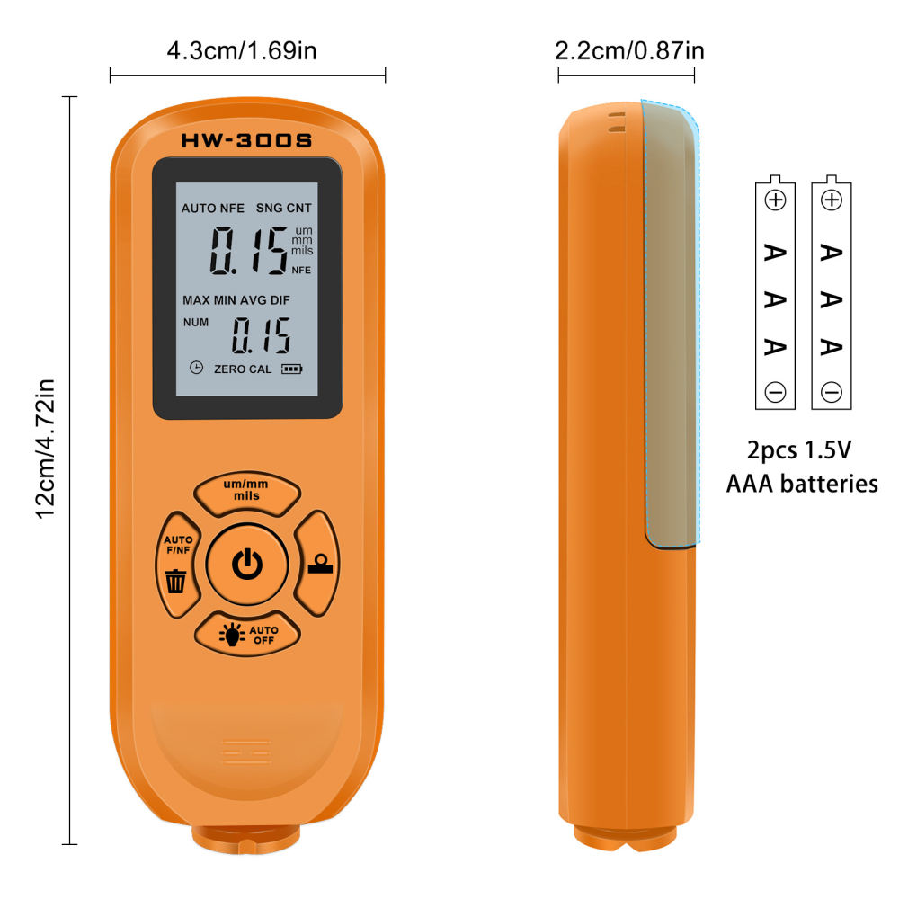 Coating Thickness Gauge Digital - Digital Coating Thickness Gauge For HW