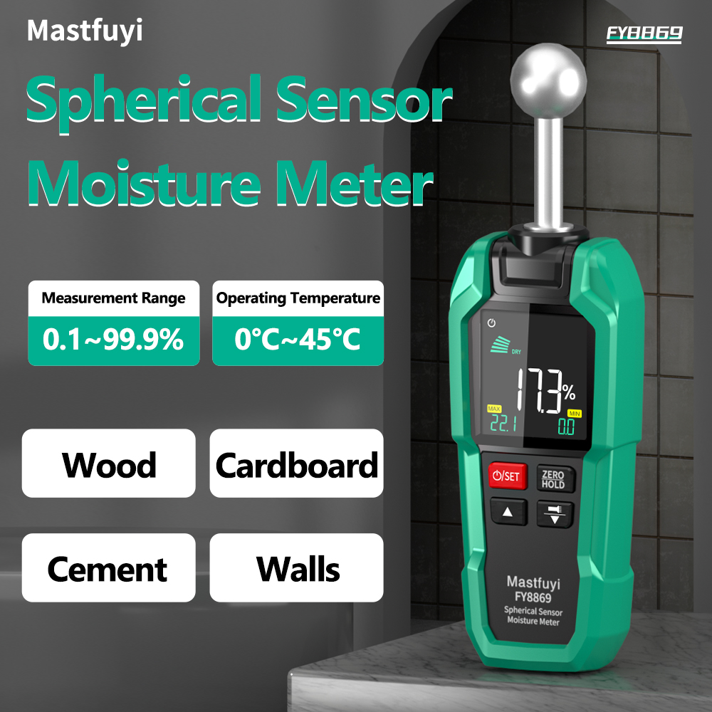 Moisture Meter Concrete Digital - MASTFUYI Moisture Meter Non Destructive Spherical