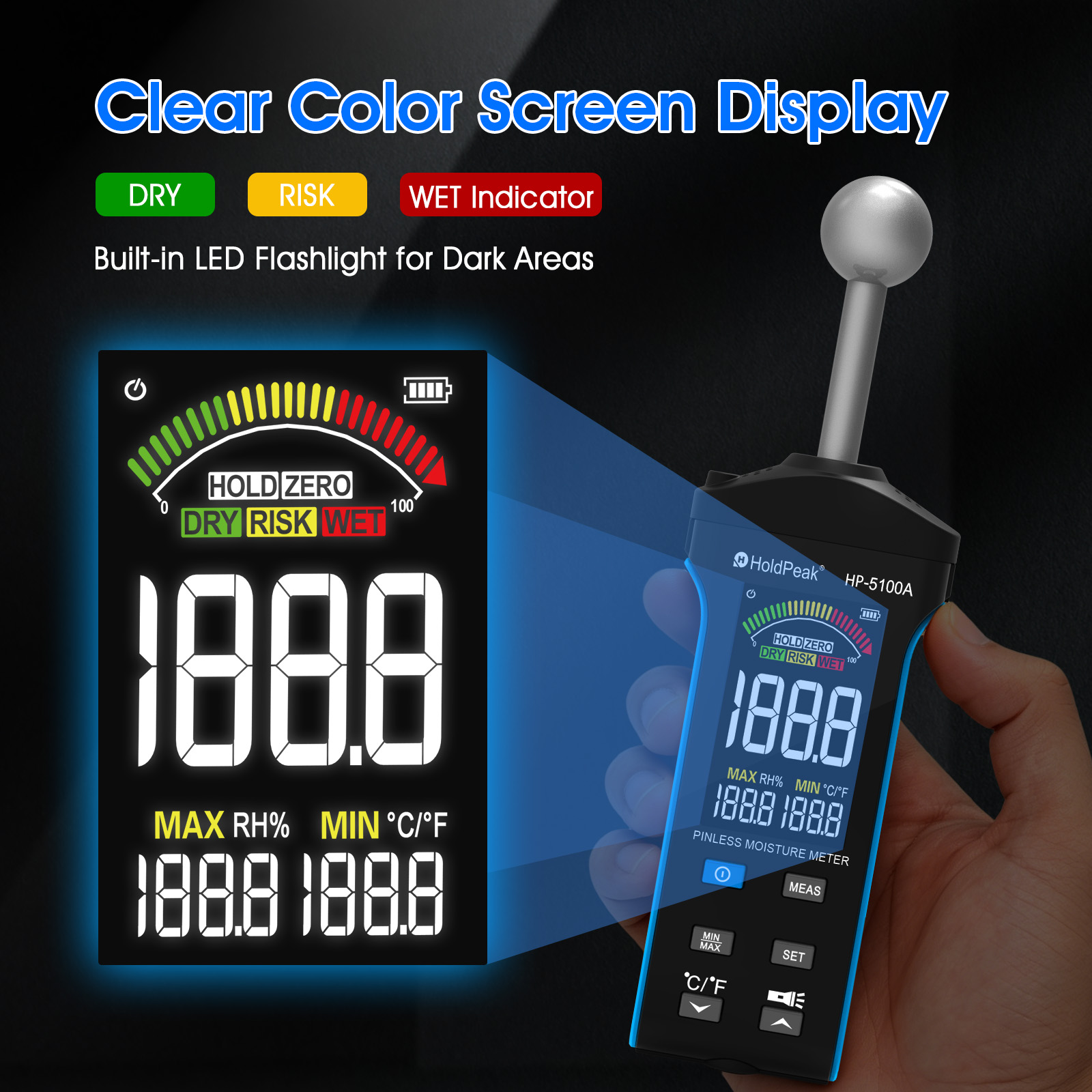 Pinless Moisture Meter Spheric - đánh giá và giá Moisture Meter Concrete Digital