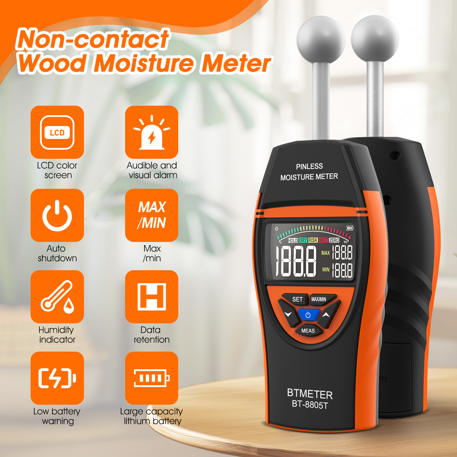 Pinless Digital Moisture Meter - đánh giá và giá Moisture Meter Concrete Digital