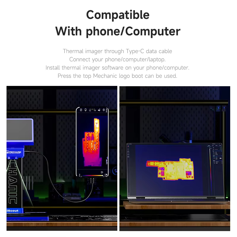 Mechanic iScout 3D Thermal Ima - đánh giá và giá Thermal Camera Pcb 256X192