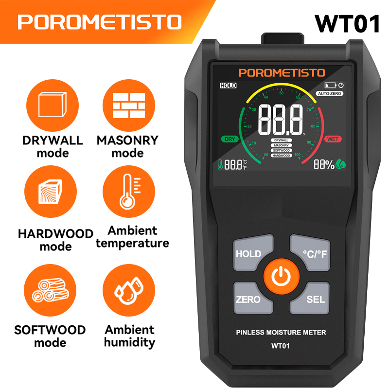 WT01 Pinless Digital Wood Mois - đánh giá và giá Moisture Meter Concrete Digital