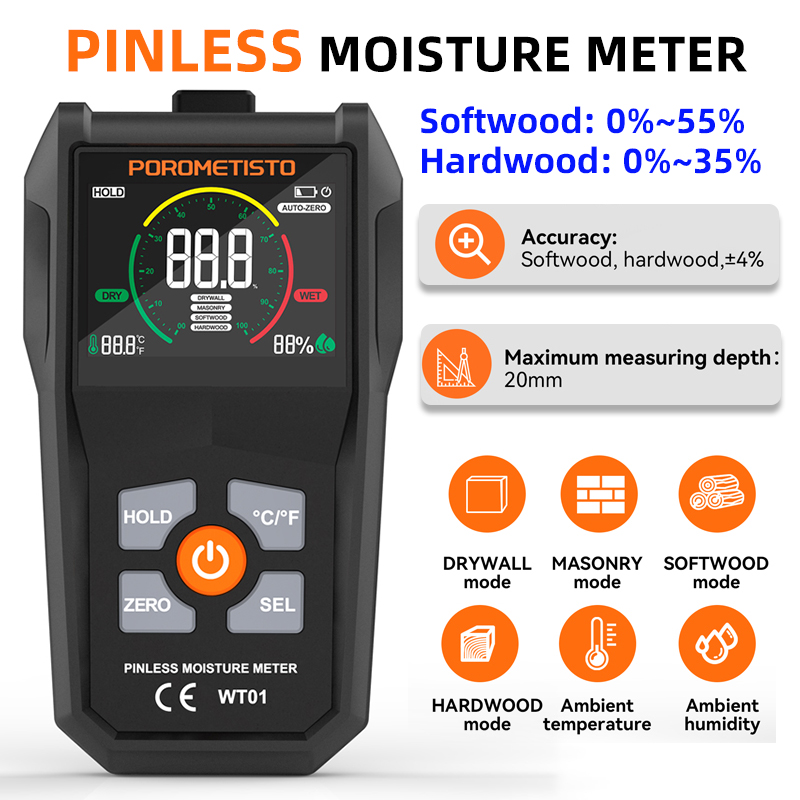 Pinless Moisture Meter Wood Hu - đánh giá và giá Moisture Meter Concrete Digital