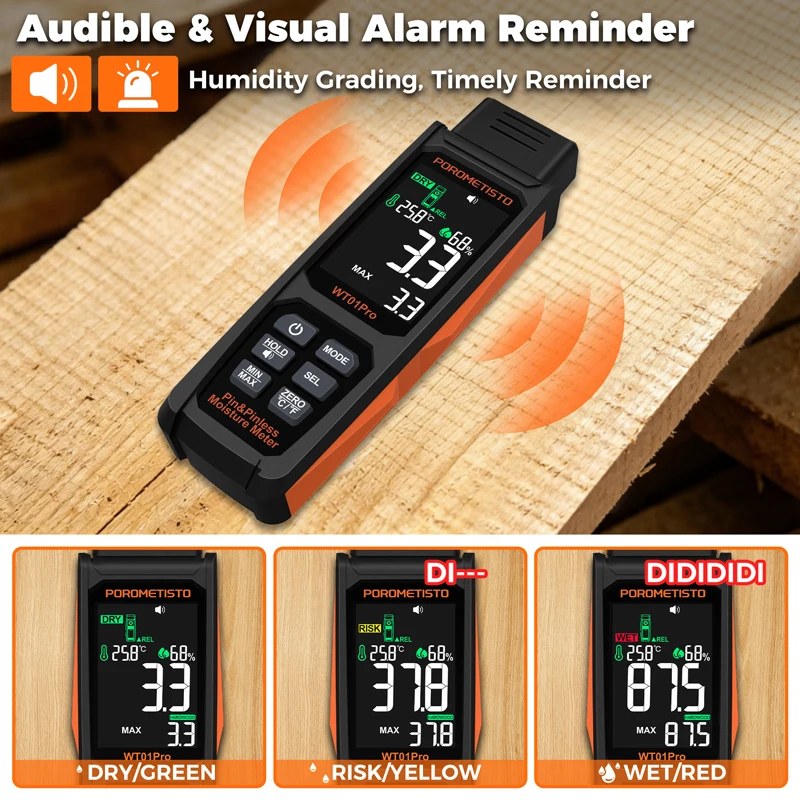 WT01Pro Digital Wood Moisture  - đánh giá và giá Moisture Meter Concrete Digital