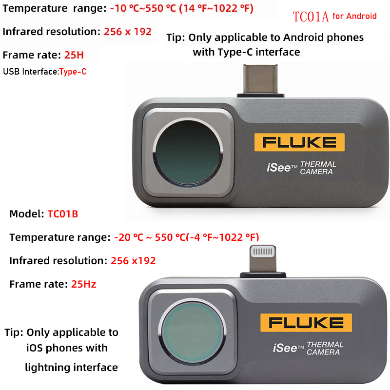 Máy ảnh nhiệt Fluke iSee TC01A - đánh giá và giá Thermal Camera Pcb 256X192