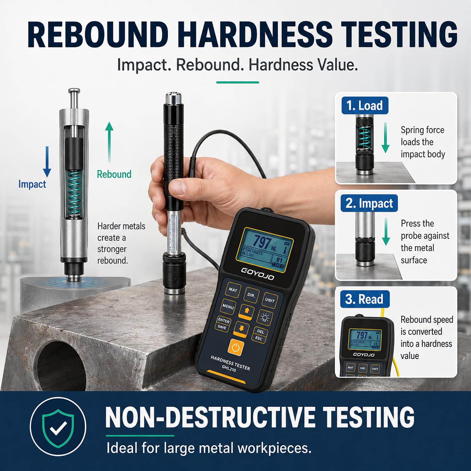 Portable Digital Leeb Hardness - đánh giá và giá Hardness Tester Leeb Portable