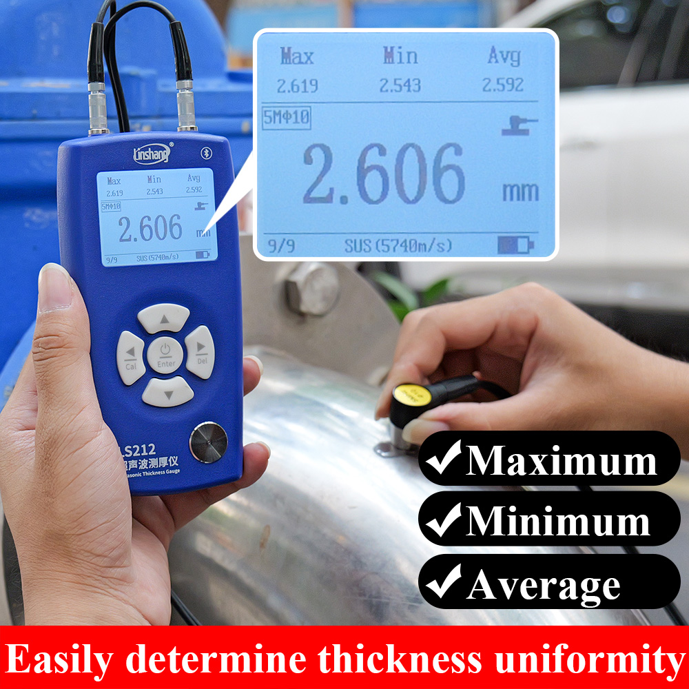 350mm 0.001resolution Ultrason - đánh giá và giá Coating Thickness Gauge Digital