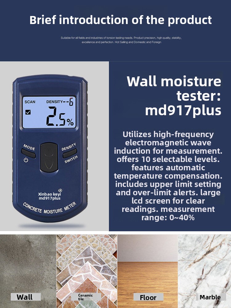 MD917 Plus Digital Hygrometer  - đánh giá và giá Moisture Meter Concrete Digital