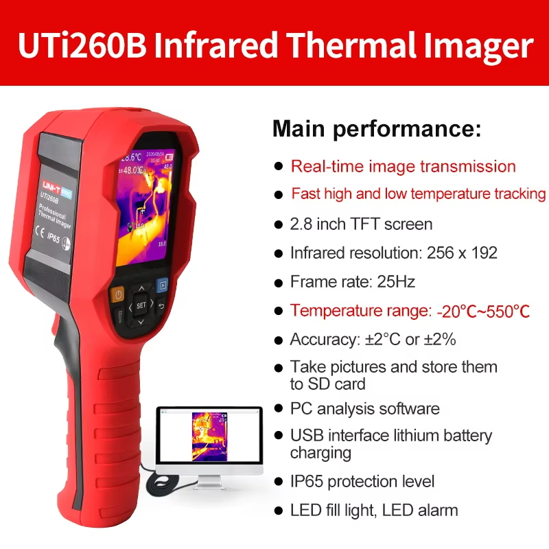 UNI-T Infrared Thermal Camera  - đánh giá và giá Thermal Camera Pcb 256X192